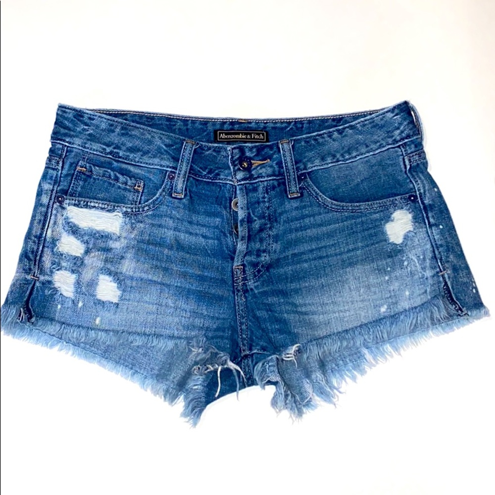 Abercrombie & Fitch Distressed Denim Short